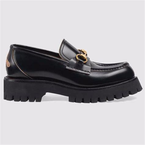 chunky heel loafers gucci